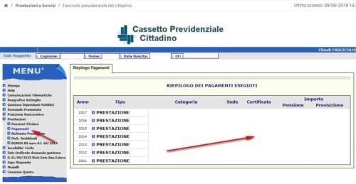 Inps Fascicolo Previdenziale Del Cittadino Pagamenti Servizi Online Inps