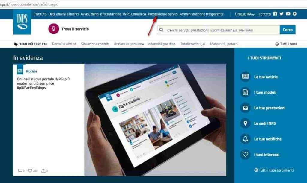 Prestazioni E Servizi Inps