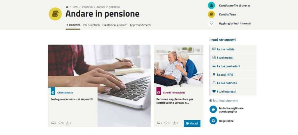 Nuovo sito dell'INPS
