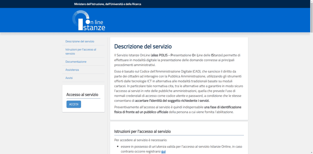 Istanze online Miur