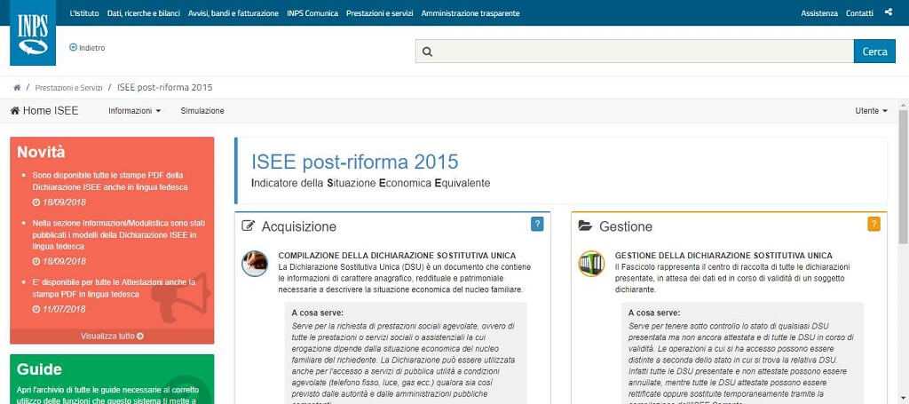 Isee Post riforma 2015