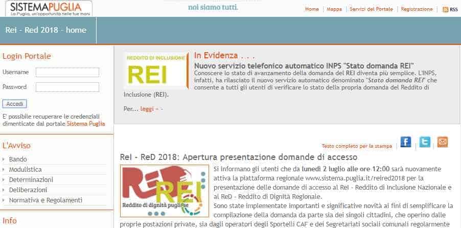 REI RED Regione Puglia 2019