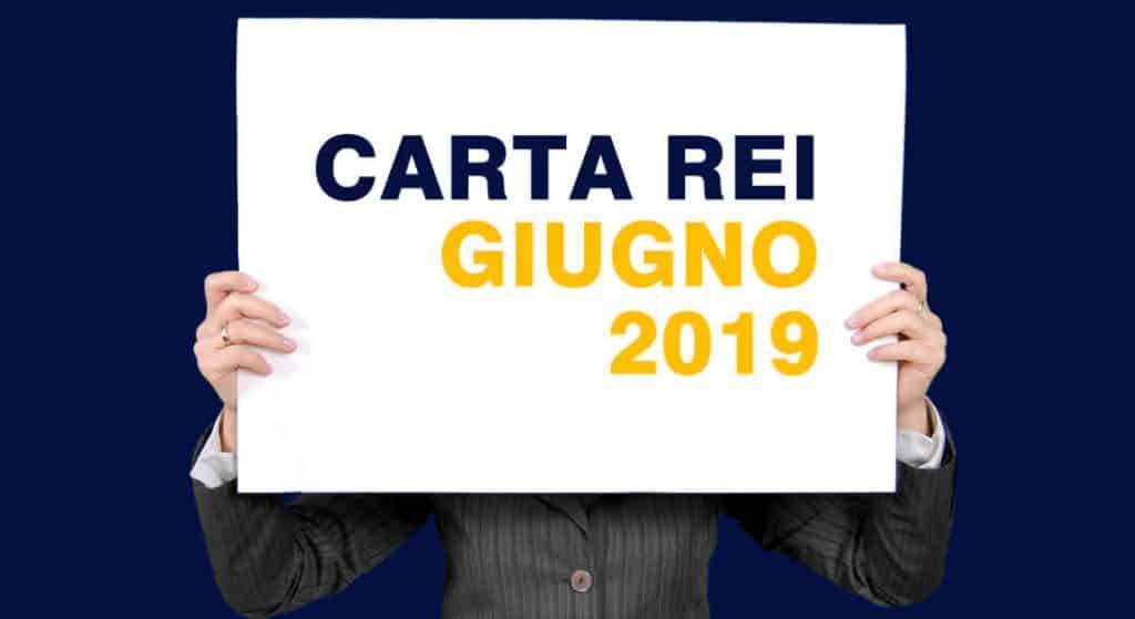 Calendario Pagamenti carta REI Giugno 2019