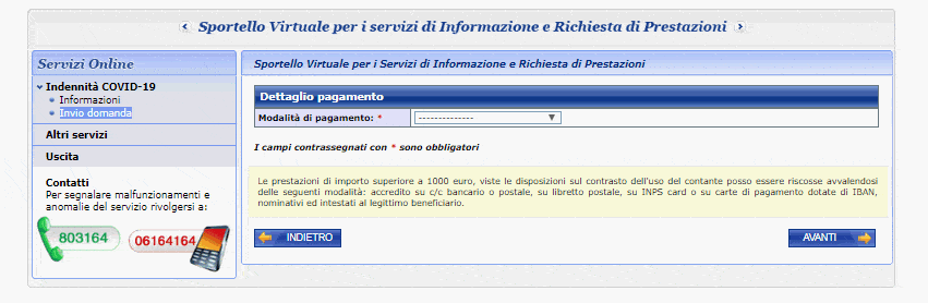 Modalità di pagamento Covid 19