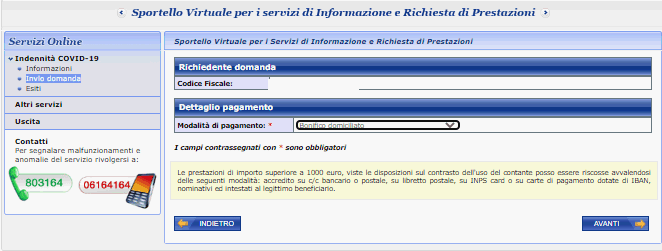 Modalità di pagamento Bonus 1000 euro