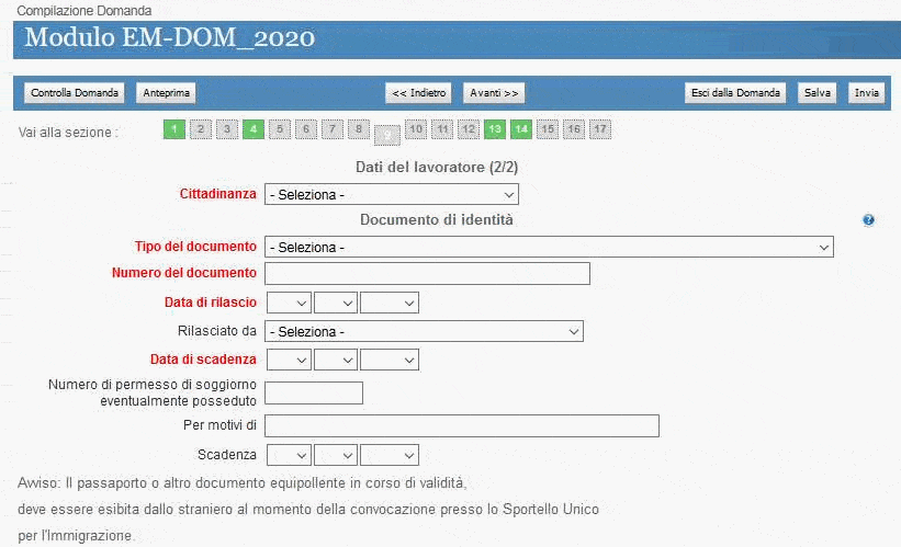 Sezione 9 Modulo EM-Dom 2020
