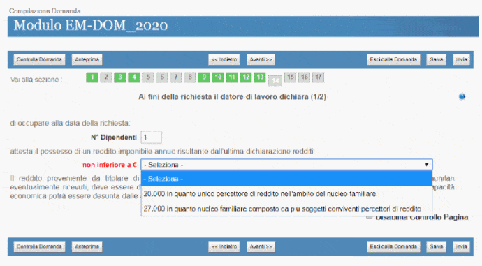 Sezione 14 Modulo EM-Dom 2020