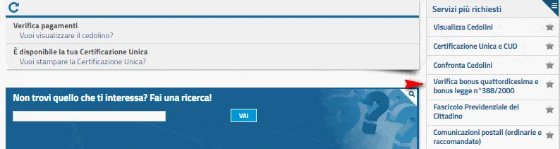 Verifica Bonus quattordicesima 