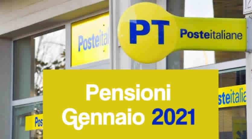 Pensioni Gennaio 2021 Poste Italiane