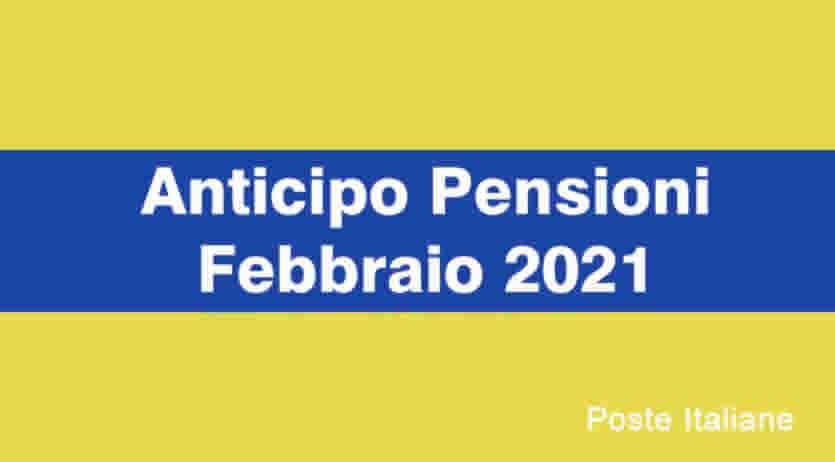 Quando pagano Pensioni Febbraio 2021 Poste Italiane?
