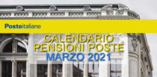 Pagamento pensioni marzo 2021 poste italiane
