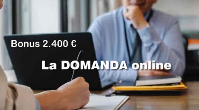 Inps bonus 2400 euro domanda online