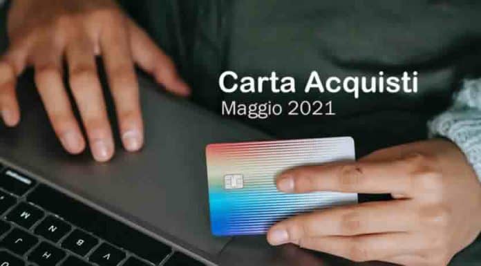 Ricarica Social Card Maggio 2021