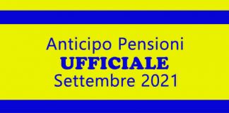 Protezione civile pensioni settembre 2021