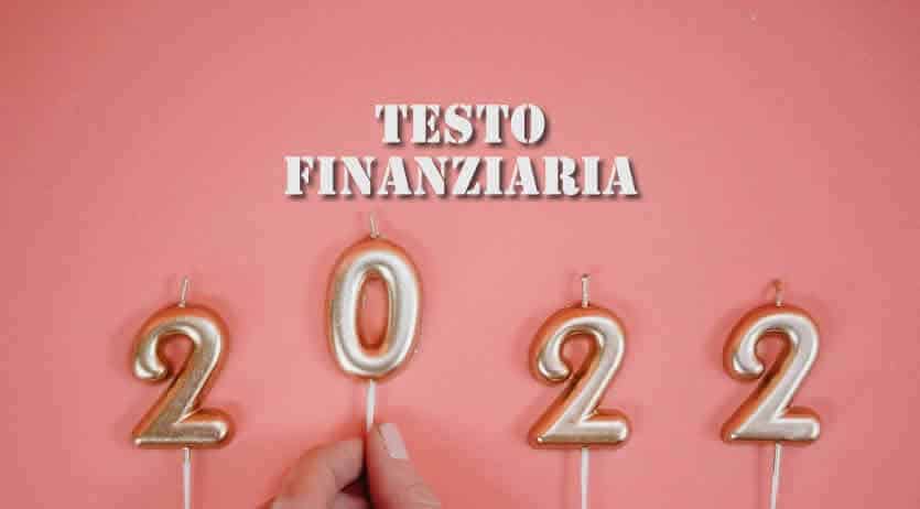 Testo disegno di legge finanziaria 2022