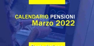Calendario Pensioni Poste Marzo 2022
