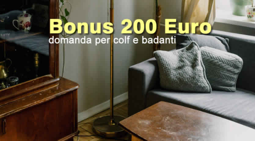 Domanda online bonus 200 euro per Colf e Badanti