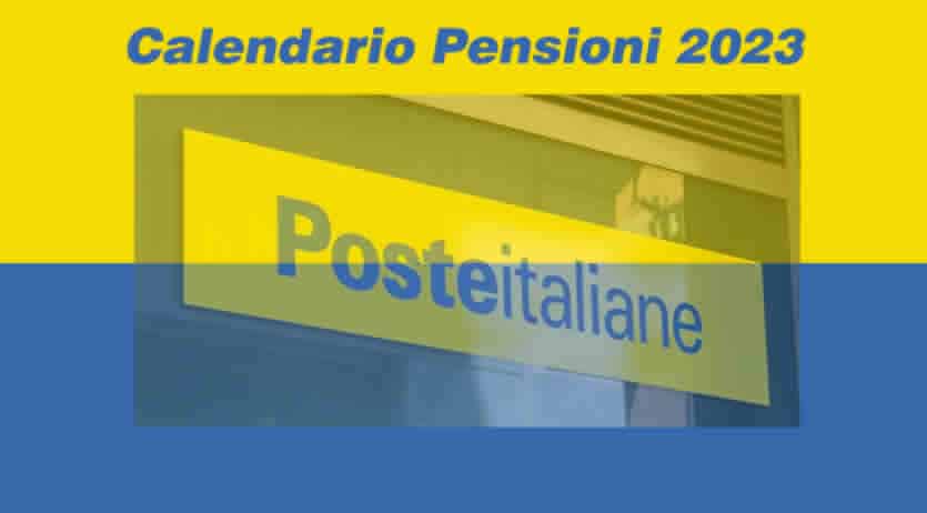 Pagamenti Poste Italiane pensionati nel 2023