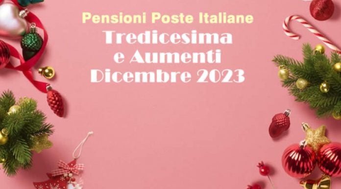 Bonus 154 euro - Tredicesima INPS 2023 Poste Italiane