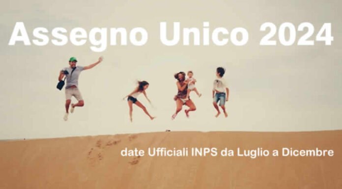 calendario pagamenti ufficiali Assegno Unico Inps fino a Dicembre 2024