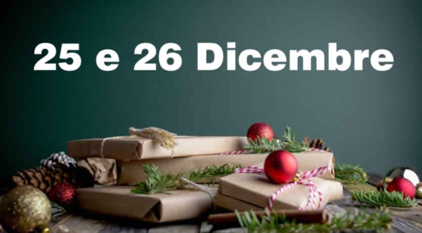 25 e 26 Dicembre Busta Paga - Natale e Santo Stefano lavoro