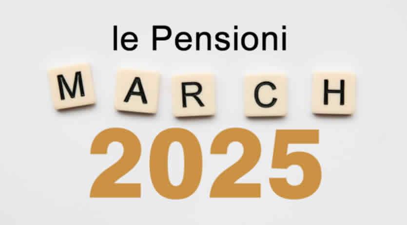 Calendario pagamento Pensioni Marzo 2025 - INPS