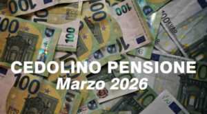 Cedolino Pensione Inps Marzo 2026