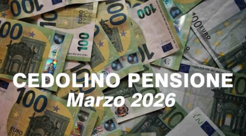 Cedolino Pensione Inps Marzo 2026