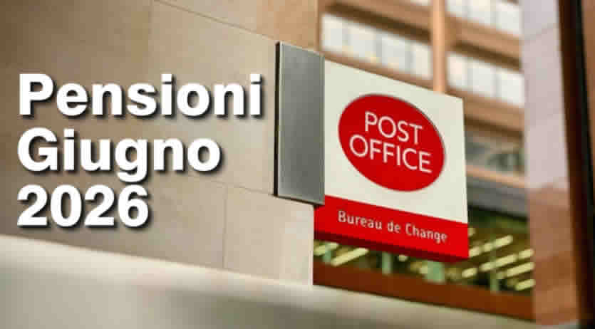 quando pagano le pensioni Giugno 2026 Poste - Calendario