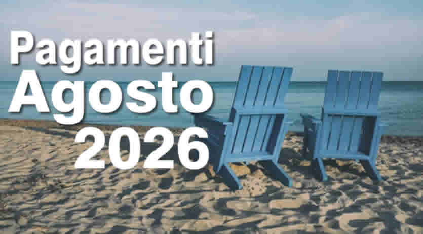 Calendario pagamenti INPS Agosto 2026