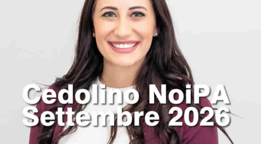 Noipa cedolino online Settembre 2026 - lavoro