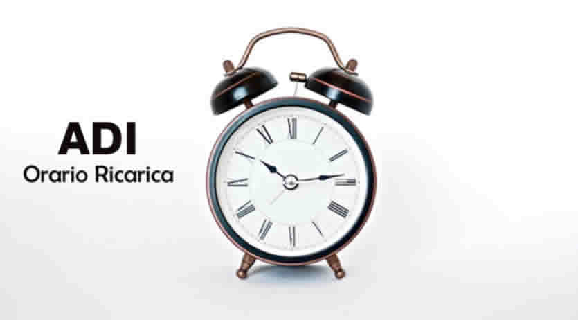 Orario ADI ricarica Settembre 2026